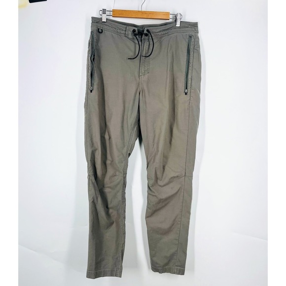 Roark Revival Other - Roark‎ Revival Mens Layover Travel Pants Grey Olive Drawstring Zip Pockets 32